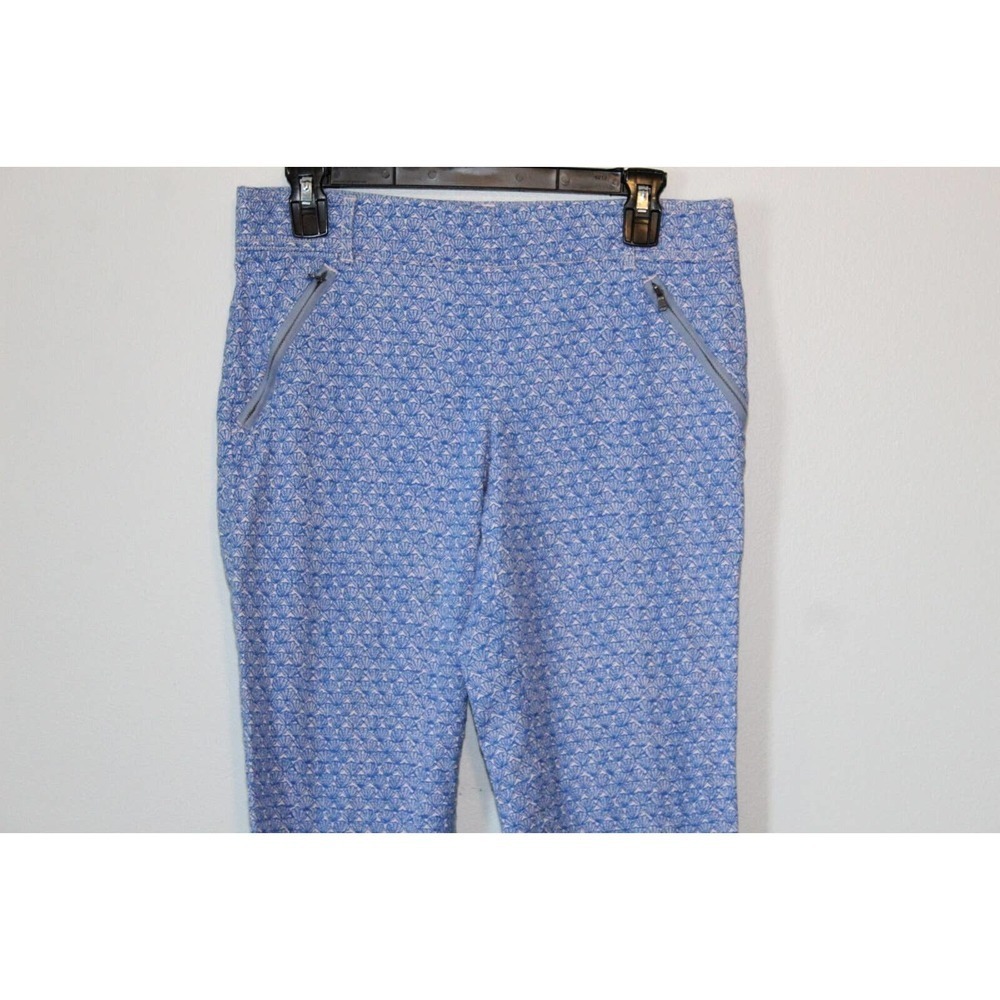 ✨2/$20 Cartonnier Sea Shell Print Charlie Trouser Pants Blue White 6 H14473 - Picture 4 of 16